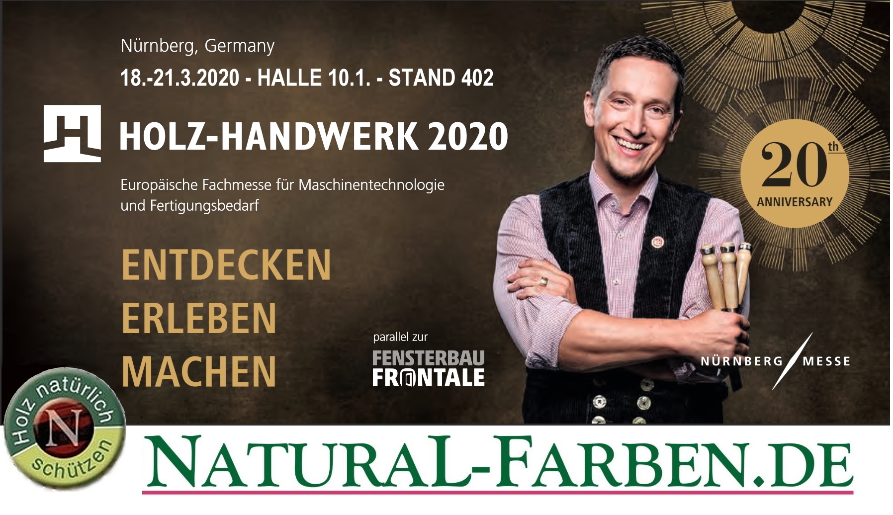 Holz-Handwerk 2020 in Nürnberg mit Natural Naturfarben