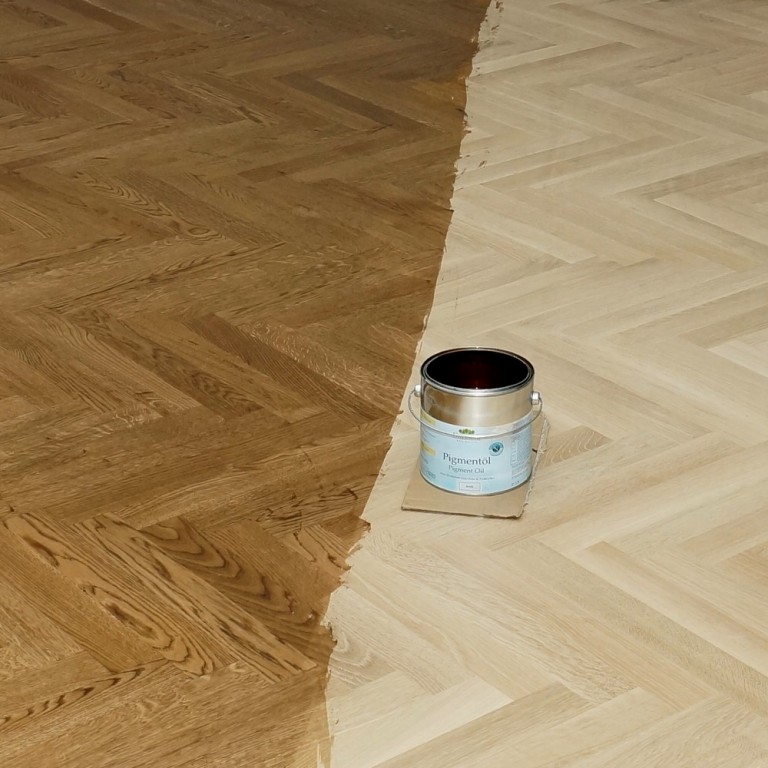 Helles Eiche Parkett antik ölen: Schack Galerie | Natural Naturfarben