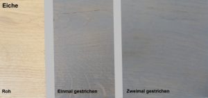 Eiche Terrassediele grau streichen