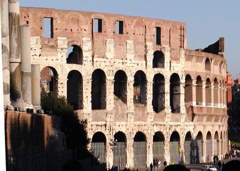 Travertin am Kolosseum in Rom 
